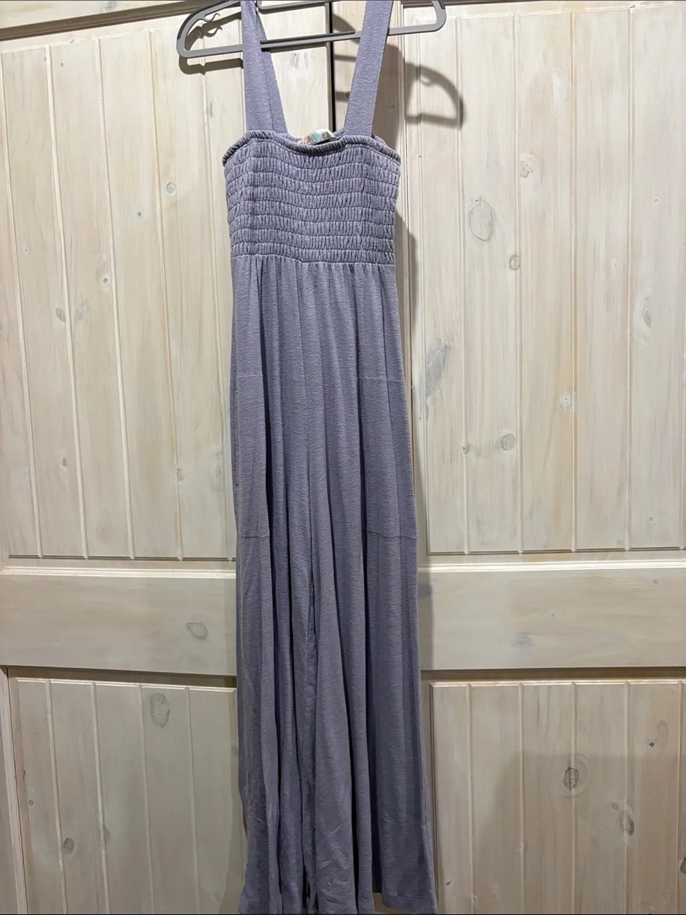 Free People Lavender Smocked Jumpsuit